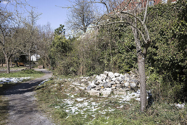 Der Steinhaufen im April