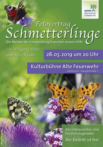 Plakat mit Schmetterlingen