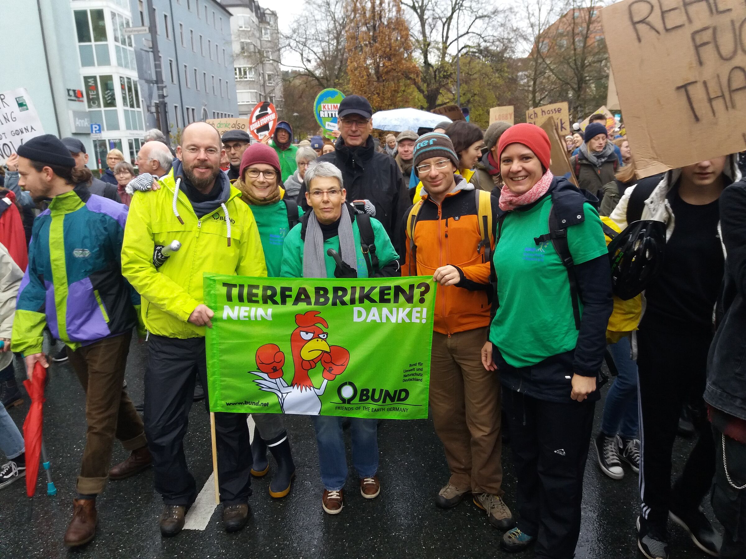 Der AK Stadtnatur auf der Klimademo in Würzburg, 29.11.2019